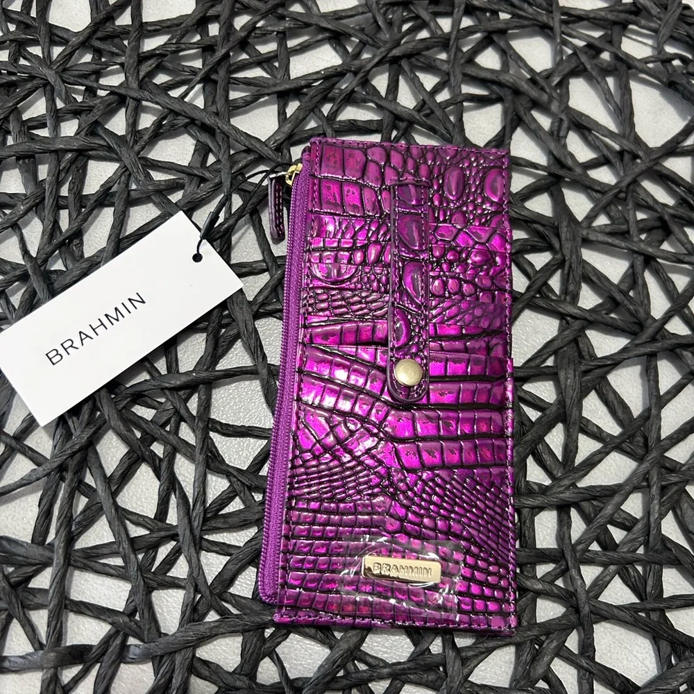 🦄 💜 Brahmin Katie Purple Potion Crossbody and Credit Card Holder NWT